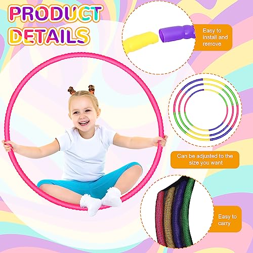 Libima 16 Pcs Toy Hoops for Kids - color: Green, Purple, Yellow, Pink, size: 24 Inch