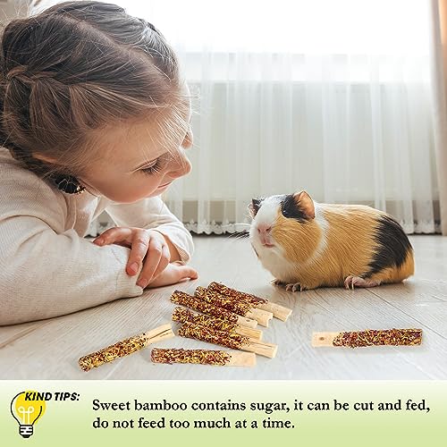 Abizoo Natural Rabbit Chew Toys, Sweet Bamboo, 10 Sticks