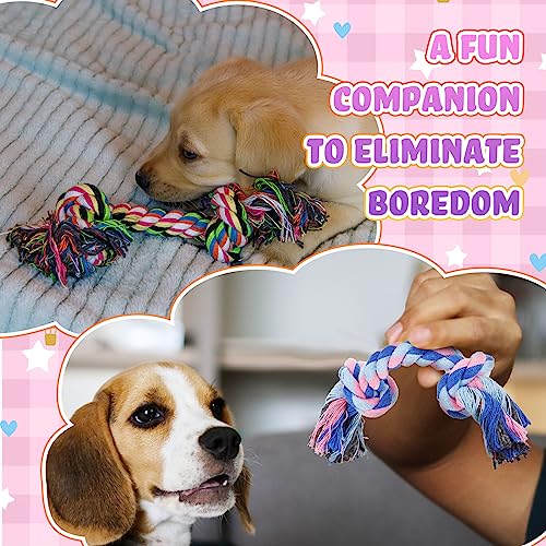 Paterr 12 Pcs Cotton Rope Toys for Small Dogs Puppy Teething