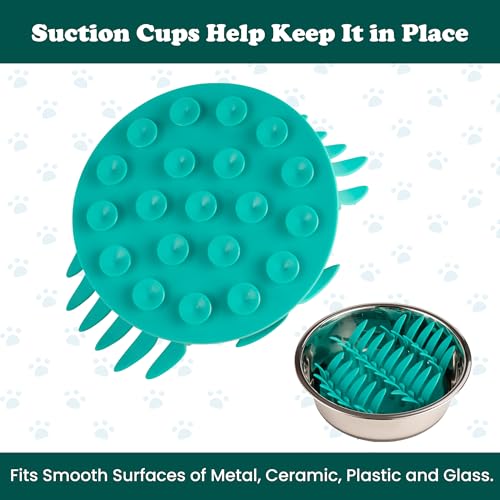 PEGGY11 Grass-Shaped Silicone Slow Feeder Insert for Dog Bowl - size: 5'' x 5''