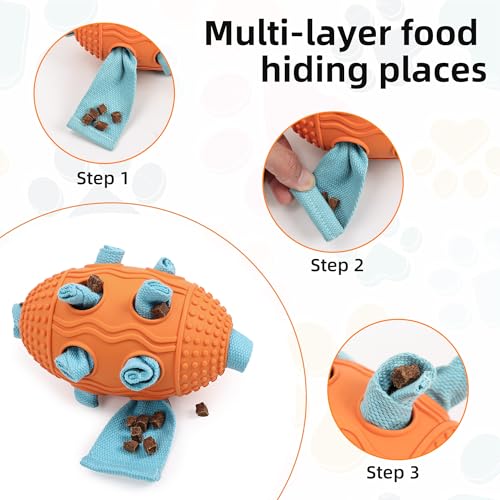 Interactive Dog Toy, Food Dispensing Puzzle Toy for Boredom Relief (Orange) - color: Orange