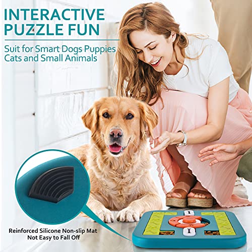PETSTA Dog Puzzle Toys, Treat Dispensing Dog Enrichment Toys for IQ Training and Brain Stimulation, Interactive Mentally Stimulating Toys as Gifts for Puppies, Cats, Dogs (M-Level 3) - color: M-Level 3
