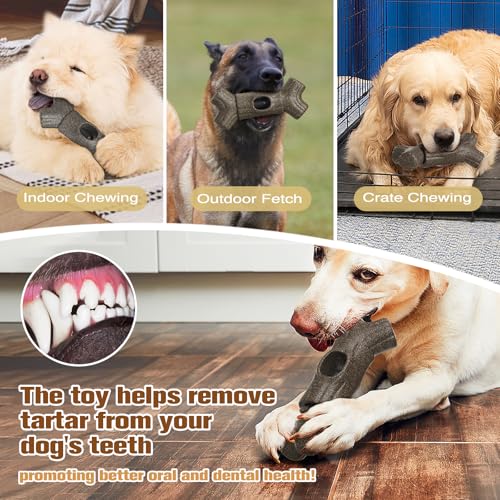 Sedioso Bully Stick Holder for Dogs, Though Dog Toys for Aggressive Chewer, Sturdy Dog Chew Holder Safety Device to Prevent Choking, BPA-Free, Long-Lasting -Fits Various Bully Sticks - color: Grey
