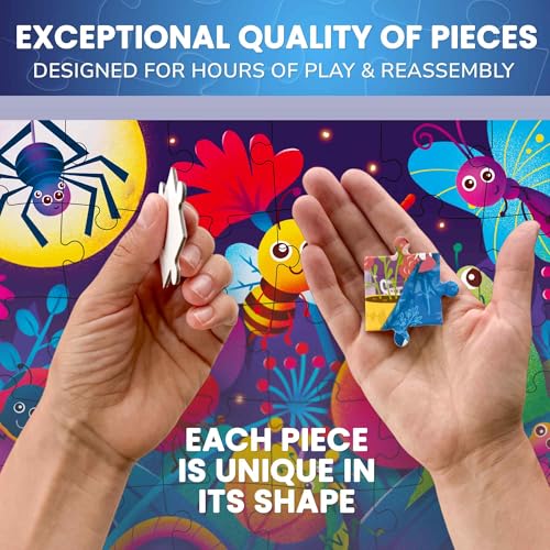30 Pieces Puzzles for Kids Ages 3-5 – 4 Jigsaw Toddler Puzzles Ages 4-6 - color: Dinosaur & Animals