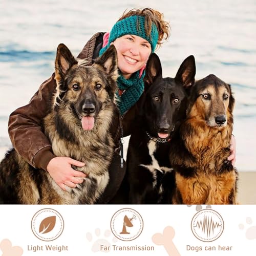 2 Pack Dog Whistle, Portable Dog Training Whistle, Dog Whistle to Stop Barking Neighbors Dog for Recall and Pet Behavior Control (Black+Whie)