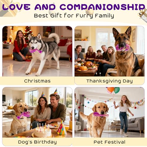 WinTour Dog Chew Toys for Aggressive Chewers, Tough Toys for 30-80lbs Dogs - color: Purple