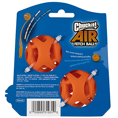 Chuckit! Air Fetch Dog Toy,(2 Inch Diameter), for Dogs 0-20 lbs, Ball - Small (Pack of 12) - size: Ball - Small (Pack of 12)