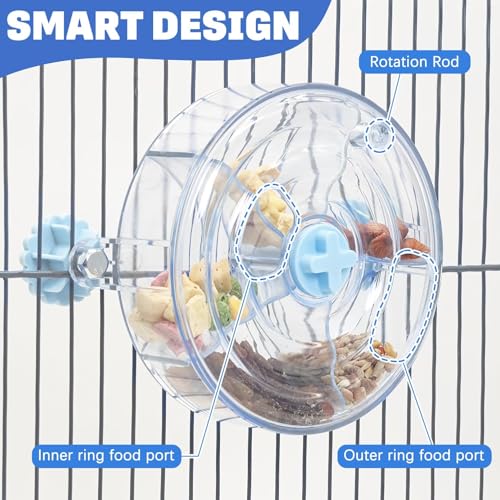BNOSDM Bird Foraging Toy, Enrichment Parrot Puzzle Toys Transparent - color: Blue