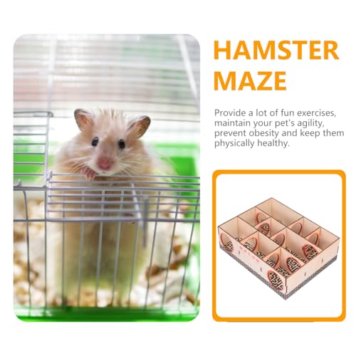 Hemobllo Hamster Maze Tunnel Pet Activity Toy for Dwarf Hamsters Mice and Small Animals Maze Hideout for Exercise and Exploration 7.79 X 6.10 X 2.36 in - size: 19.8X15.5X6CM