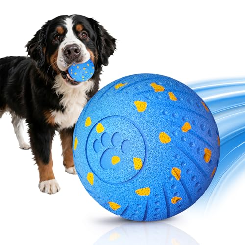 Interactive Dog Toys Smart Dog Ball for Aggressive Chewers Auto Bounce Blue - color: Bule