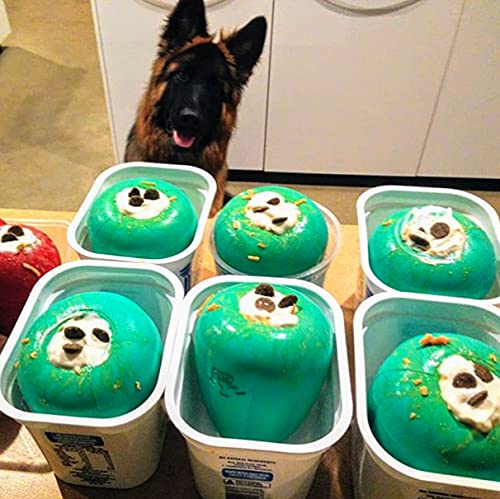Chew King by Mammoth Premium Treat Dispensing Dog Toy, Durable Natural Rubber Chew Toy, Safety Air Vent, Interactive Enrichment Toy for Aggressive Chewers, Medium Pack of 2- Teal - color: 2-Pack Treater (Teal), size: Medium