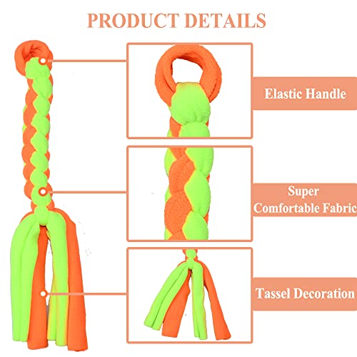 ASOCEA 3 Pack Dog Rope Toys Flirt Pole Replacement for Small Medium Dogs - color: Green+Yellow