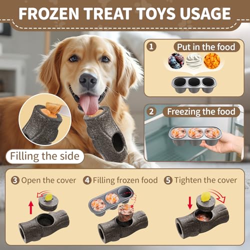 Dog Frozen Treat Toys for Small Medium Dogs Chew Teething