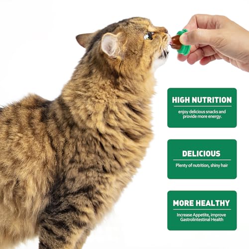 DOITOOL Catnip Lickable Treats 9 pcs Cat Snack Lollipops Natural Edible Catnip Balls Kitty Teeth Cleaning Chew Toys Helps Increase Appetite Promotes Digestion for Kittens