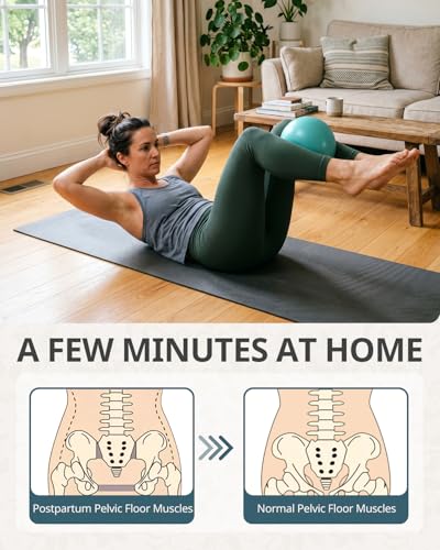 Trideer 7-8 Inch Pilates Ball with Pump, Small Exercise Ball, Core & Rehab - color: Turkis