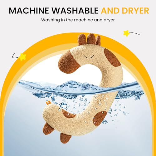 Dog Pillow Soft Neck Pillow for Dogs, Washable Dog Calming Pillow for Sleep - color: Yellow