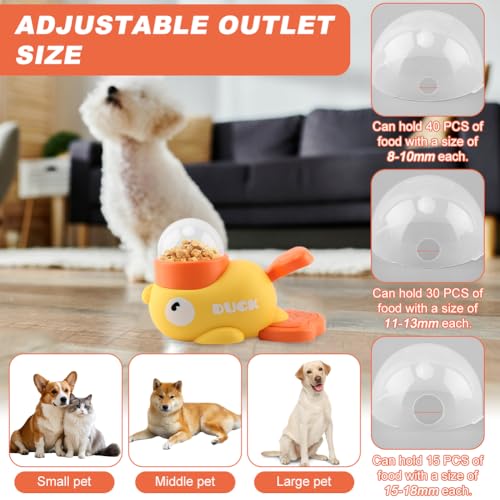 Duck Treat Dispenser – Interactive Slow Feeder Puzzle Bowl for Dogs/Cats