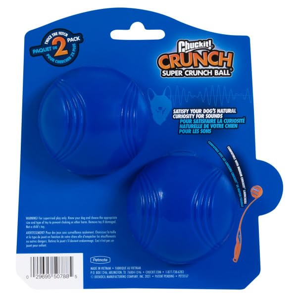 Chuckit! Crunch Ball Dog Toy, Medium (Pack of 24) - size: Medium (Pack of 24)