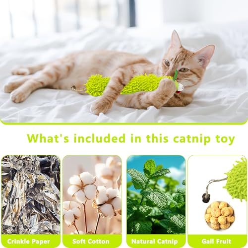 1 Pack Catnip Toys, Soft Cat Pillows Toys - color: Caterpillar