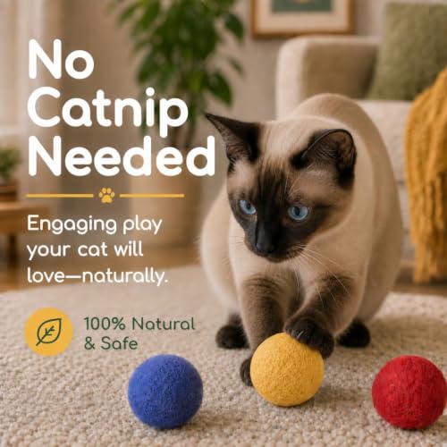 Wool Cat Balls, 6 PCS
