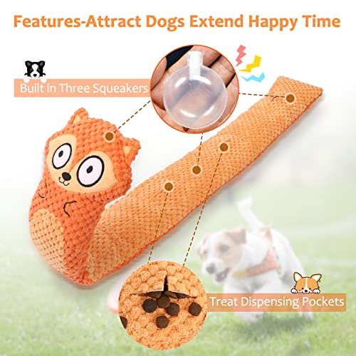 Letsmeet Squeak Dog Puzzle Toys IQ Training, Snuffle Toys Foraging Instinct Puppy Toys - style: Fox