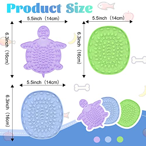 Lick Mat for Dogs & Cats, 3-Pack Slow Feeder Lick Pad with Suction Cups, Anxiety Relief, BPA Free, Dishwasher Safe