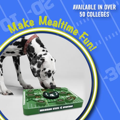 Pets First NCAA Michigan State Large Puzzle Toy, New Size, Interactive Dog Treat & Slow Feeding Toy - color: Michigan State Spartans, size: Large