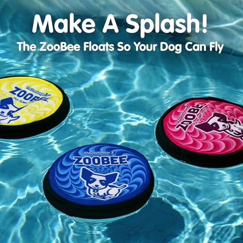 The ZooKeeper ZooBee Flying Disc Dog Toy – Soft & Durable Toss Disc, Yellow - color: Yellow