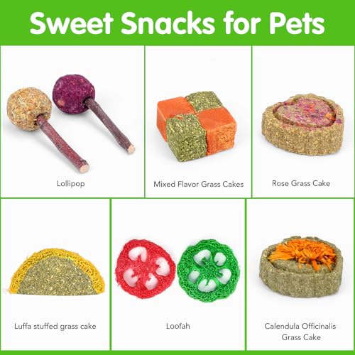 Bunny Toys for Rabbits Hamster/Guinea Pig Toys Natural Timothy Hay Sticks - size: 24Pack-Set