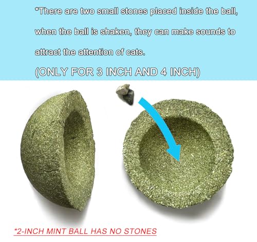 4 inch Giant Catnip Ball for Cats, Large Catnip Ball for Cats Indoor - size: 4 Inches