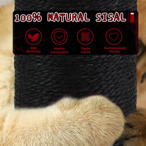 Cat Scratching Posts for Indoor Adults,45'' Tall Heavy Duty Tree Tower - color: black-45inch