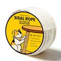 Natural Sisal Rope for Cat Tree and Scratching Post, 3/16 Inch x 100ft - size: 3/16'' x 100ft