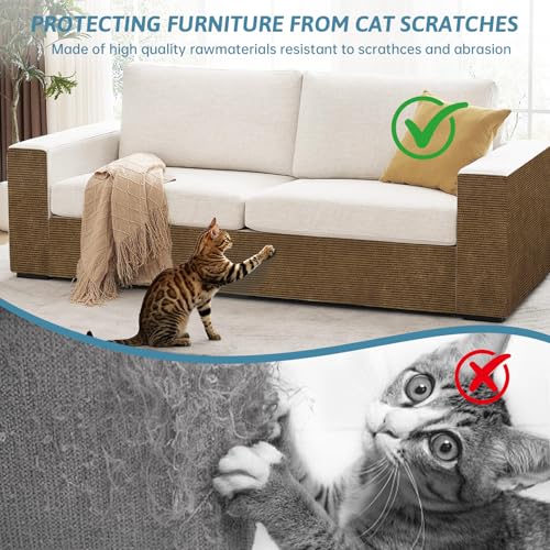 Cat Scratch Furniture Protector (Brown, 78.7" x 15.8") - color: Brown, size: 78.7" x 15.8"