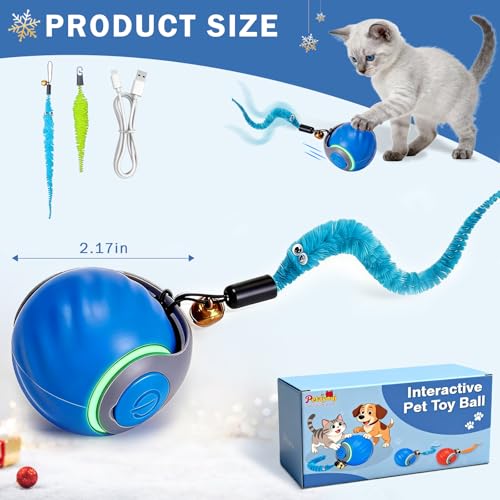 4-Pack Smart Interactive Cat Toy Ball for Indoor Cats & Small Dogs - color: Blue-Orange