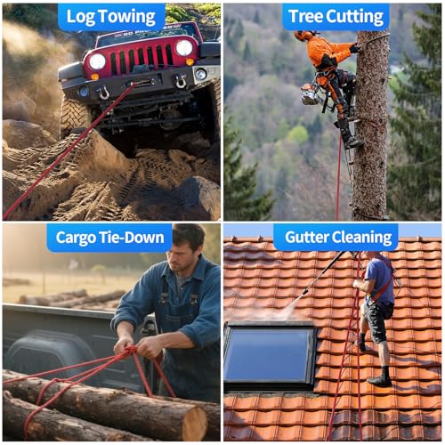 200ft 3/8 Inch Climbing Rope, Heavy Duty Arborist Rope(Blue) - size: 3/8in-200ft-Blue