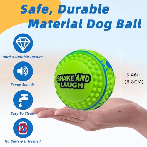 Spiky Interactive Dog Toys Ball, M, 3.46 in (8.8 cm) - color: Spiky, Straight, size: M 3.46 in (8.8 cm)