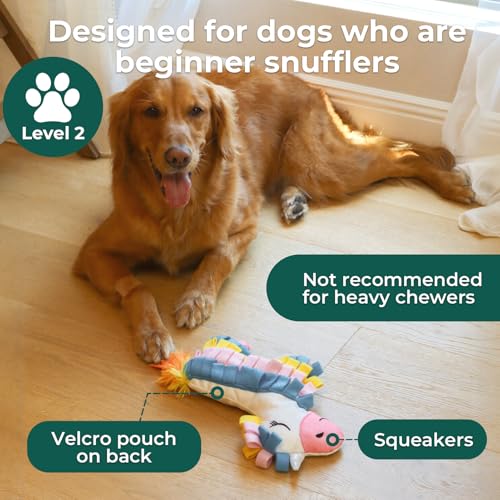 Snuffle Dogs Toys Plush Stuffed Puppy Toy No Squeaky Treat Hide For Medium, Small Dogs and Puppies Slow Feeder, Machine Washable, Pet Supplie Toys for Dogs to Keep Them Busy, Sunshine Rainbow Horse - color: Rainbow Horse
