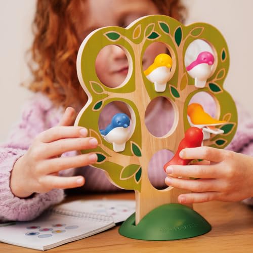 SmartGames 5 Little Birds — Wooden Deduction Logic Puzzle, Ages 5 - Adult