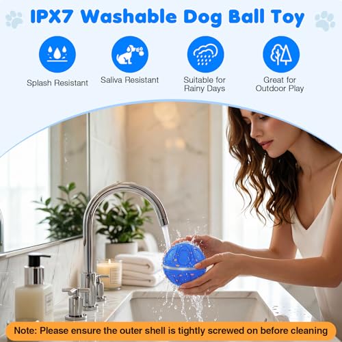 Interactive Dog Toys Ball – Automatic 3-Mode Active Rolling Balls (Blue) - color: Blue