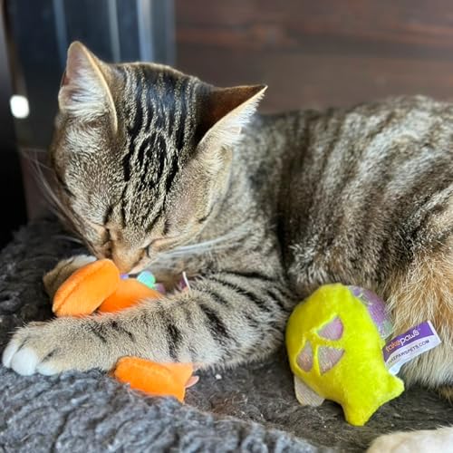 Catnip & Silvervine Plush Cat Toy for Kittens - Crab - color: Crab