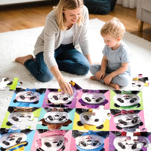 Jumbo Floor Puzzle for Kids,48 Piece Panda Jigsaw Puzzle Ages 3-8 - style: Panda