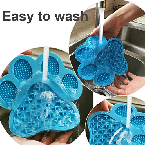 Dog Lick Pad, Dog Washing Distraction Device, Slow Eating Cute Mat with Super Suction for Pet Licking Peanut Butter, Bathing, Grooming Training (Green) - color: Green