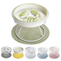 Ceramic Elevated Slow Feeder Cat Bowl, Anti Vomit, Removable Dish, Green - color: Green