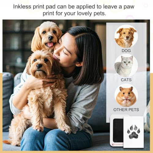 2 Set Paw Print Kit 5.7"x4.1" Paw Print Impression Pink - color: Pink