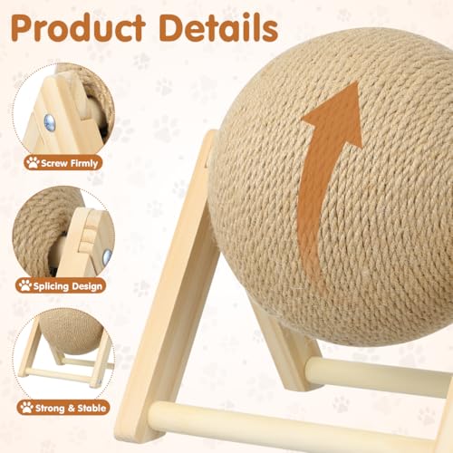 STOBOK Cat Scratching Ball Cat Scratcher Kitten Scratching Toy for Indoor Cats Claw Care and Exercise Stable Pet Supplies for Home Pet Shops Shopping Malls Shops 8.66 X 7.08 X 6.29 in