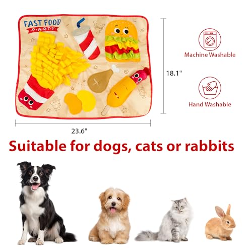 Gigwi Snuffle Mat for Dogs, Non-Slip Dog Puzzles for Smart Dogs and Cats