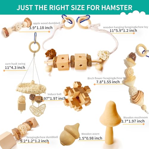 8 PCs Hamster Toys - style: Style-A