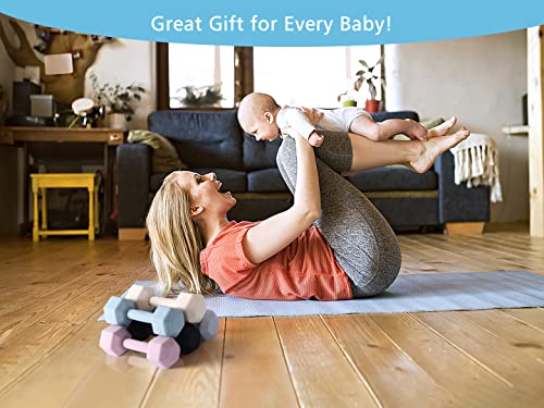 Baby Dumbbell Toy - Silicone Infant Rattle Teething Toy Teether Toddler Sensory Toy Durable Safe Exercises Workout Weight - Great Gift for Girls and Boys (1pcs - Green) - color: Green