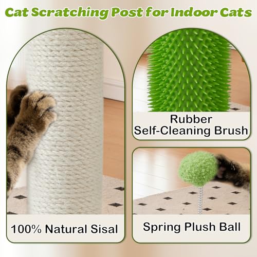 25.79" Cat Scratching Post Tower for Kittens, Sisal Small Cat Scratch Post - size: 25.79 Inch Tall