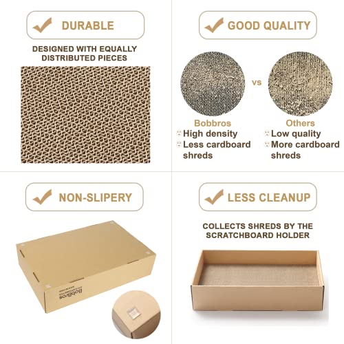 5 Packs in 1 XL Cat Scratcher, Cat Scratching Pad, Double Sided Cardboard Cat Scratcher